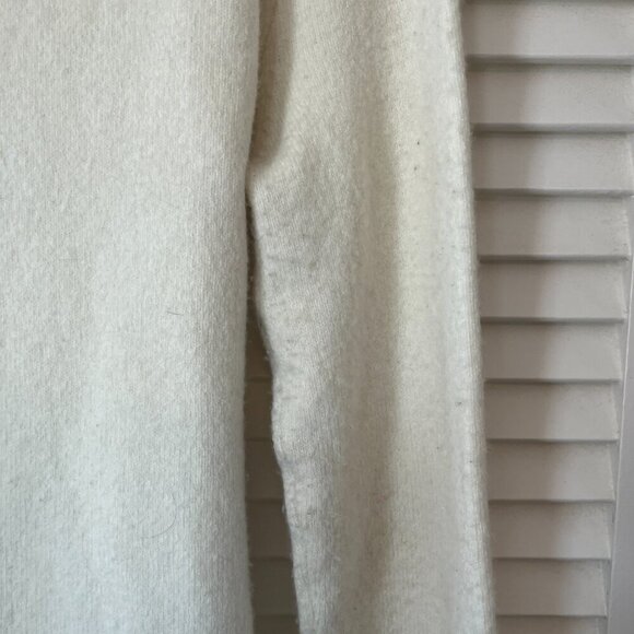 Madewell Tie-Front Wrap Sweater medium cream wool blend - Picture 12 of 14